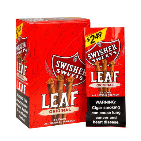 SWISHER LEAF CIGARS 3 FOR $2.49 ORIGINAL 10PACKS