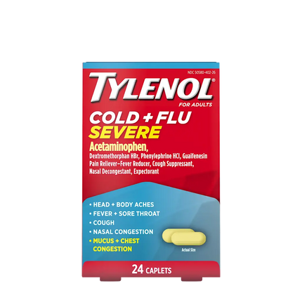 TYLENOL COLD+ FLU SEVERE 25 CT