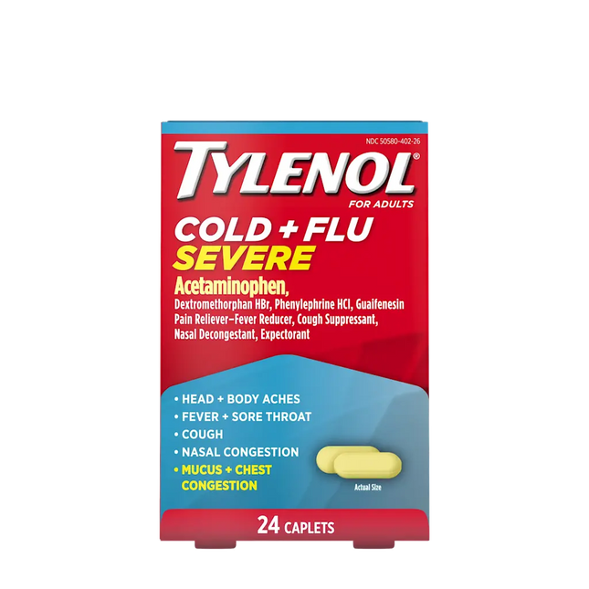 TYLENOL COLD+ FLU SEVERE 25 CT