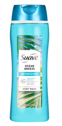 SUAVE 18OZ REFRESHING BODY WASH OCEAN BREEZE 1COUNT