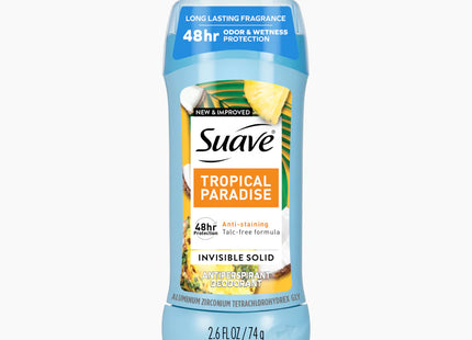 SUAVE DEO STICK 1.2oZ TROPICAL PARADISE 6PACK