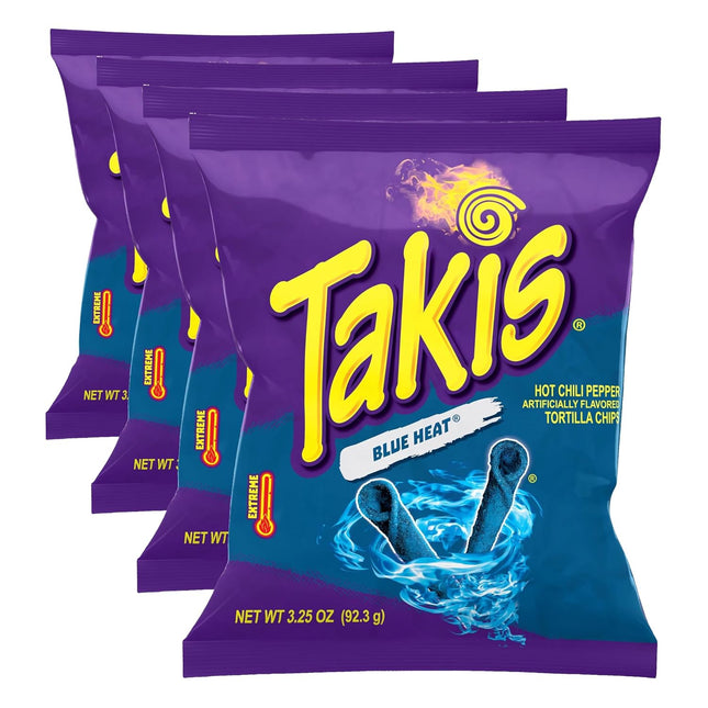 TAKIS 3.25oZ TORTILLA CHIPS BLUE HEAT 1PACK