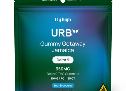 URB DELTA 9 350MG GUMMY GETAWAY JAMAICA PEACH MANGO WATERMELON 6PACK