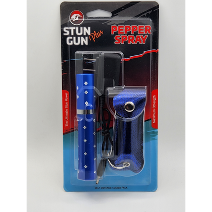 CHEETAH BLUE LIPSTICK STUN GUN & PEPPER SPARY