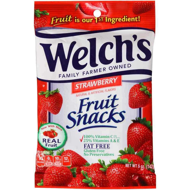 WELCH'S 5oZ PACK FRUIT SNACK STRAWBERRY 1COUNT