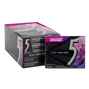 WRIGLEY'S  5 SUGARFREE GUM 10PACKS