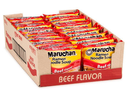 MARUCHAN 3oZ RAMEN NOODLES SOUP BEEF FLAVOR 24COUNT