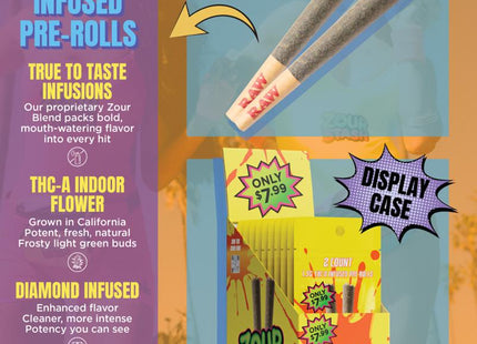 ZOUR  1.5G THC-A INFUSED PRE-ROLL - PRE-PRICES 7.99$ 10PKS - 2CT