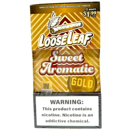 LOOSELEAF 2PK WRAPS SWEET AROMATIC GOLD PRE-PRICED 1.99$ 20PACKS