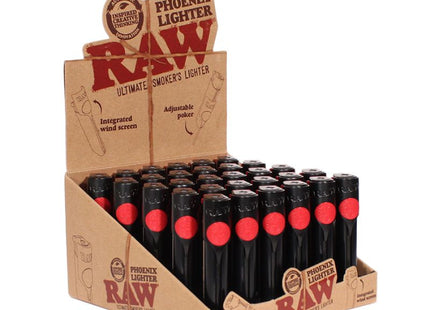RAW PHEONIX LIGHTERS 30 PK BLAK