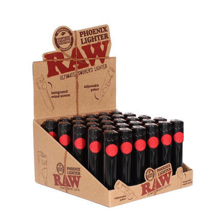 RAW PHEONIX LIGHTERS 30 PK BLAK