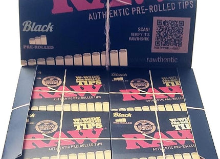 RAW BLACK WIDE PRE-ROLED 20PK