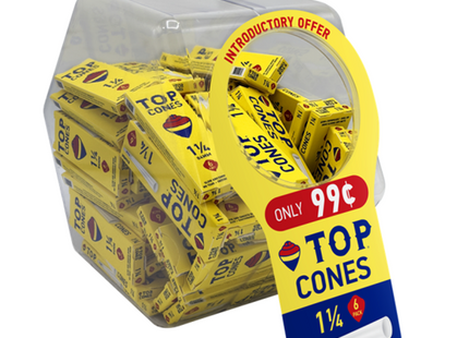 TOP CONES 1 1/4 - 6 PACK - JAR OF 72 COUNT - PRE-PRICED $0.99
