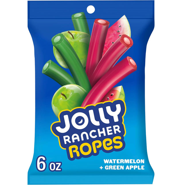 JOLLY RANCHER ROPES WATERMELON & GREEN APPLE 10COUNT