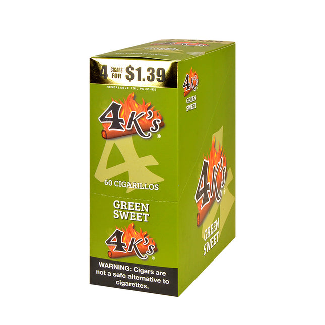4K'S CIGAR GREEN SWEET 15PK