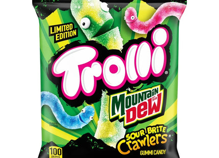 TROLLI 4.25oZ GUMMI CANDY SOUR MOUNTAIN DEW CRAWLERS 1COUNT