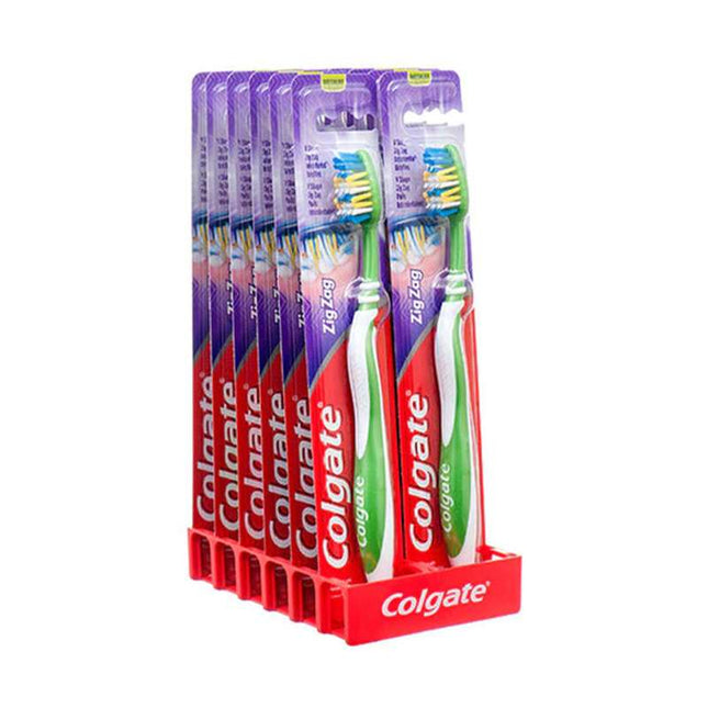 COLGATE TOOTHBRUSH ZIG ZAG MEDIUM 12 CT