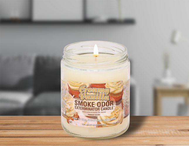 SMOKE CANDLE|CREAMY VANIL13 OZ