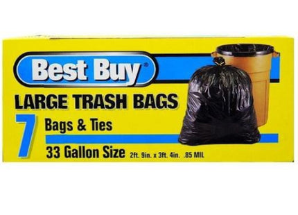 BEST BUY TRASH BAG -7CT -33GAL