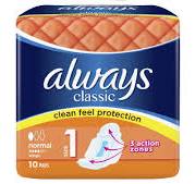 ALWAYS CLASSIC NORMAL 10 PADS