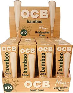 OCB BAMBOO UNBLEACHED CONE MINI 10 PACK