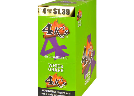 4K'S CIGAR WHITE GRAPE PRE-PRICED 4 FOR $1.49 15PACKS