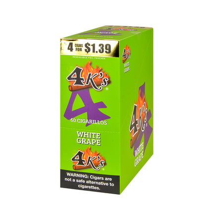 4K'S CIGAR WHITE GRAPE 15PK