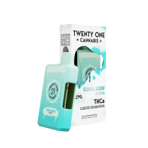 TWENTY ONE CANNABIS THCA 3.5ML LIQUID DIAMONDS DISPOSABLE VAPE – SUPER BOOF (HYBRID) 6PK