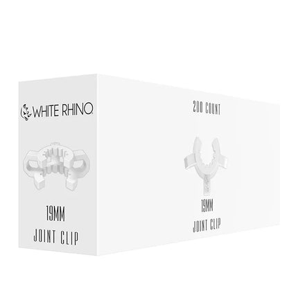 WHITE RHINO 19MM CLIP ADAPTER WHITE-200CT