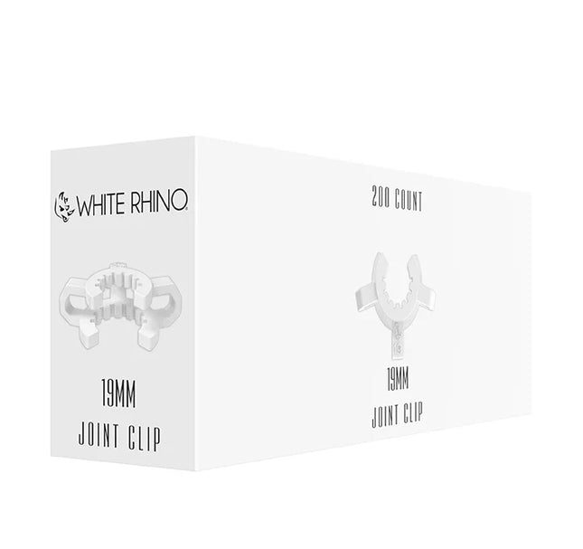 WHITE RHINO 19MM CLIP ADAPTER WHITE-200CT