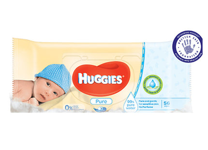 HUGGIES BABY WIPES PURE 56COUNT