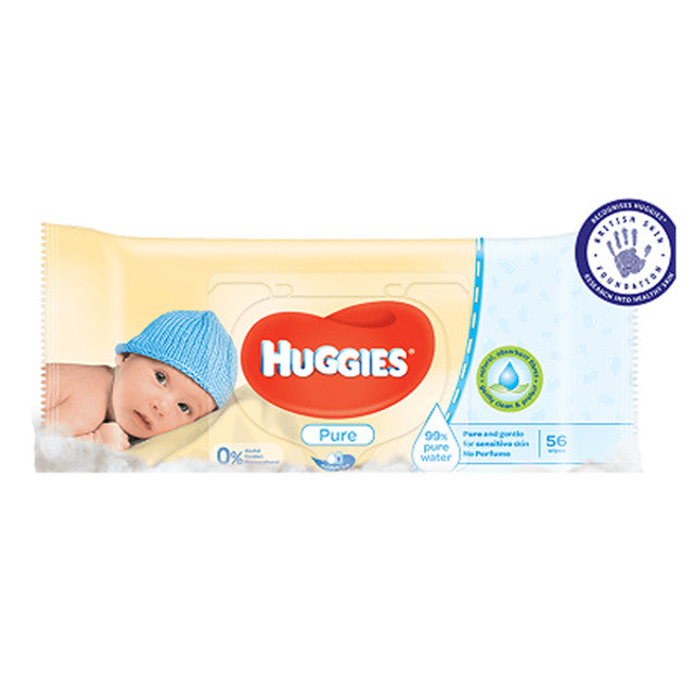 HUGGIES BB WP PURE 56 CT