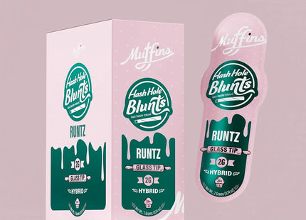 MUFFINS 2G HASH HOLE BLUNTS WITH GLASS TIP 20COUNT