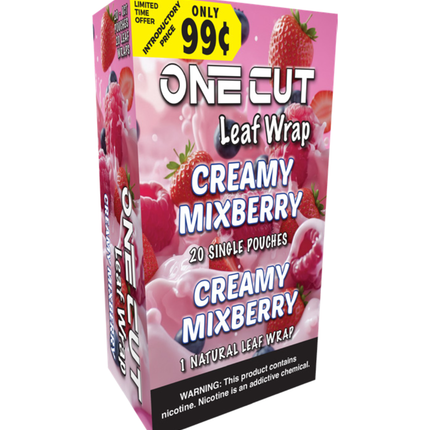 ONE CUT LEAF WRAP $0.99 - CREAMY MIXBERRY