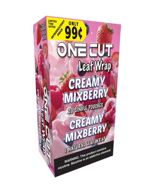 ONE CUT LEAF WRAP $0.99 - CREAMY MIXBERRY