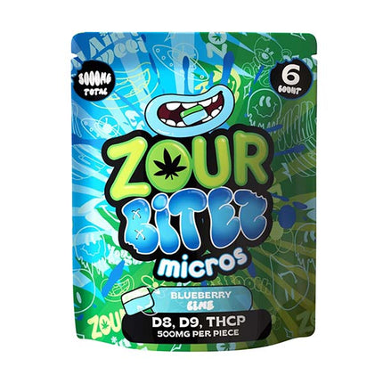 ZOUR BITEZ MICROS 500MG 6PK GUMMIES BLUEBERRY LIME  30COUNT
