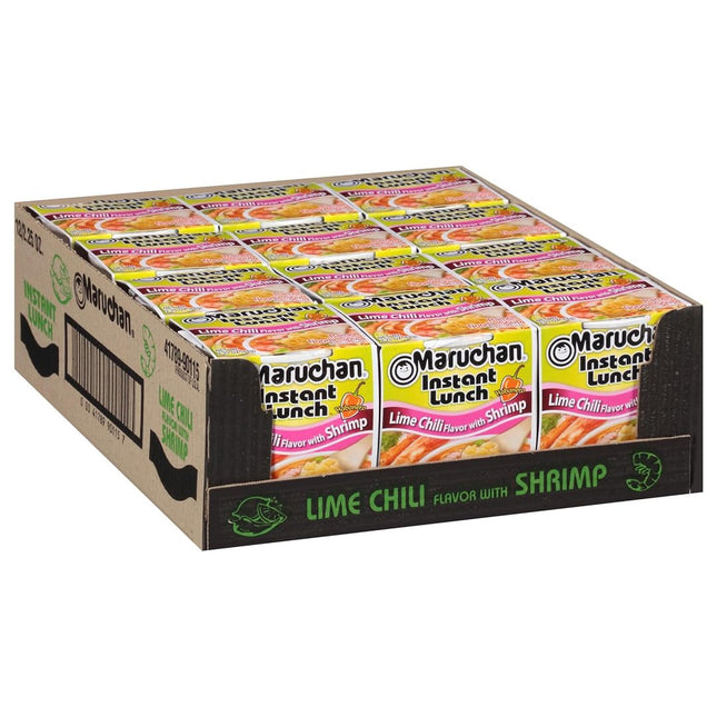 MARUCHAN 2.25oZ INSTANT LUNCH LIME CHILI FLAVOR WITH SHRIMP 12COUNT