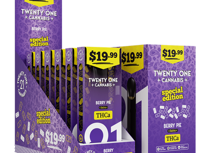 21 CANNABIS 2ML DISPOSABLE PRE-PRICED 19.99$ BERRY PIE 6PACK