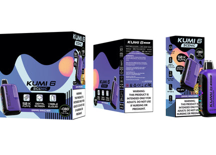 KUMI 6 SCENIC + CBD 50K PUFF 22ML DISPOSABLE 5PACK