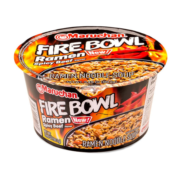 MARUCHAN FIRE BOWL RAMEN 3.49oZ SPICY BEEF FLAVOR 6COUNT