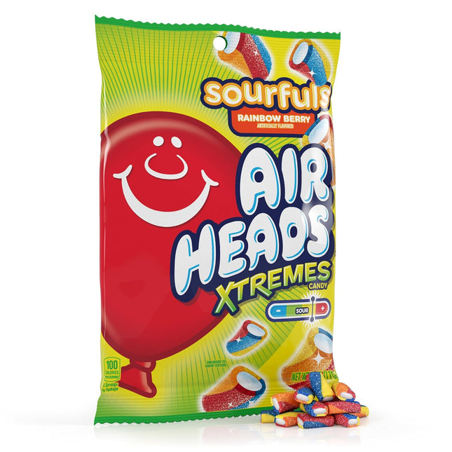 AIR HEADS XTREMES CANDY SOURFULS RAINBOW CANDY 6 OZ