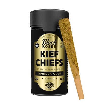 Black Roses Kief Chiefs Coated THCA Pre-Rolls | (10ct) 20g  Gorilla Glue – Hybrid