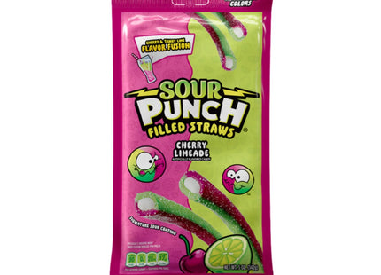 SOUR PUNCH 5oZ FILLED STRAWS CHERRY LIMEADE 1COUNT