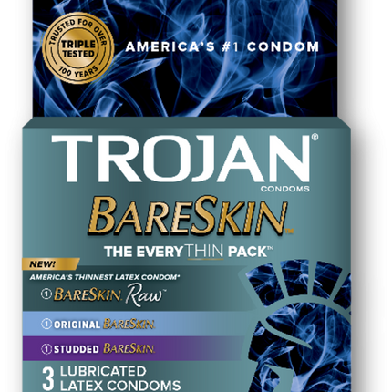 TROJAN BARESKIN TRIPLE 6 - 3PK