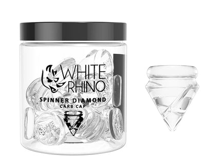 WHITE RHINO SPINNER DIAMOND CARB CAPS  - 15CT