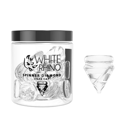 WHITE RHINO SPINNER DIAMOND CARB CAPS  - 15CT