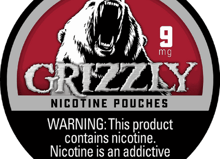 GRIZZLY NICOTINE POUCHES 9MG  5ROLLS