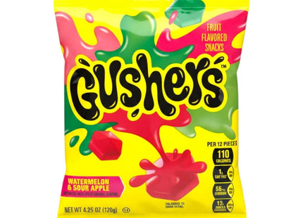 GUSHERS 4.25oZ FRUIT FLAVOR SNACK WATERMELON & SOUR APPLE 8PACKS