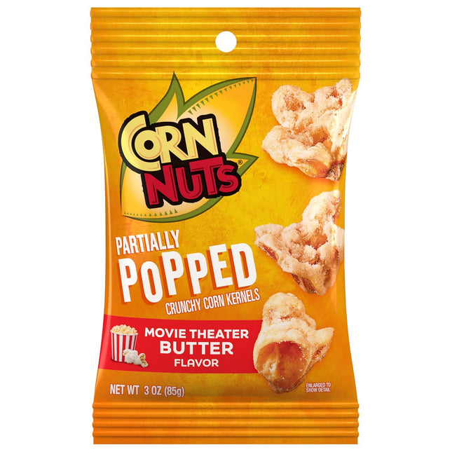 CORN NUTS 3oZ SNACK PARTIALLY POPPED MOVIE THEATER BUTTER FLAVOR 1PACK