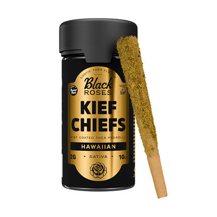 Black Roses Kief Chiefs Coated THCA Pre-Rolls | (10ct) 20g Hawaiian – Sativa